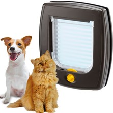 Renas Store Ferplast Kedi Kapısı, Köpek Kapağı, Cam Diskler Için Kedi Kapısı, Kediler ve Küçük Köpekler Için Salıncak Kapı, 4 Yönlü Kontrol Edilebilir Giriş ve Çıkış, Kısmi Tünel, Swing 3 Evcil Hayvan Kapağı,