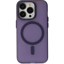 Twin Store Newface Apple iPhone 14 Pro Kılıf Lodos Magneticsafe Mat Kapak - Mor
