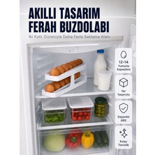 Twin Store Buzdolabı Yumurta Düzenleyici Iki Katlı Kayar Raylı Yumurta Organizeri