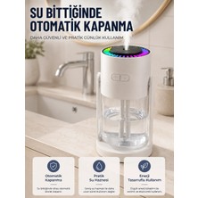 Twin Store LED Işıklı Hava Nemlendirme Cihazı Şeffaf Su Hazneli Sessiz Masaüstü Nemlendirici