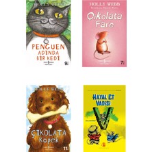 Türkiye İş Bankası Kültür Yayınları Penguen Adında Bir Kedi-Çikolata Fare-Çikolata Köpek-Hayal Et Vadisi 4 Kitap Set
