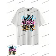 Tarzsokak Unisex Bay  Desen Baskılı Düşük Omuzlu T-Shirt KOD-1334