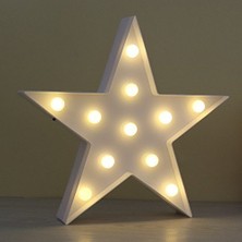 LED Işıklı Beyaz Yıldız Gece Lambası