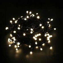 10M 100 LED Boncuk Lamba Gün Işığı Siyah Kablo