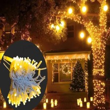 10M 100 LED IP65 Dış Mekan LED Işık Beyaz Kablo