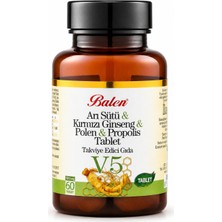Balen (V5) Arı Sütü& Ginseng& Polen& Propolis Tablet 1015 Mg* 60