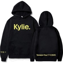 Tarzsokak Siyah Unisex Gerginlik Turu Kylie Minogue Şarkıcı Baskı Giyim Gevşek S