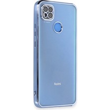 Elivora Newface Xiaomi Redmi 9c Kılıf Razer Lensli Silikon - Açık Mavi