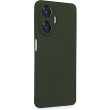 Elivora Newface Realme C55 Kılıf Nano Içi Kadife Silikon - Koyu Yeşil