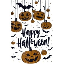 Halloween Temalı Balkabaklı Duvar Sticker Seti