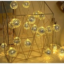 2m 10 LED Pilli Disko Toplu Işık