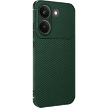 Elivora Newface Xiaomi Poco X8 Pro Auto Focus Karbon Kapak - Koyu Yeşil