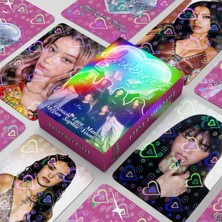 Kpop Dünyası Katseye '' Internet '' Çift Yön Baskılı Hologramlı / Lomo Card Seti (60 Pcs)
