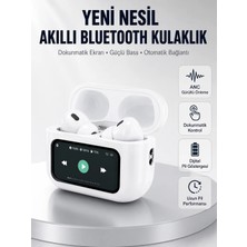 Hcc Trend Dokunmatik Ekranlı Bluetooth Kulaklık Anc Gürültü Önleme Suya Dayanıklı Yeni Nesil