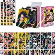 Kpop Dünyası Aespa '' Whiplash '' Çift Yön Baskılı Hologramlı / Lomo Card Seti (60 Pcs)