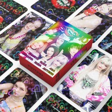 Kpop Dünyası Babymonster '' Psycho '' Çift Yön Baskılı Hologramlı / Lomo Card Seti (60 Pcs)