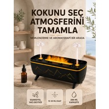 A-Luxe Uzaktan Kumandalı Hava Nemlendirici Aromaterapi Difüzörü 2 4 8 Saat Zamanlayıcılı Siyah