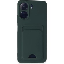 Yavuz Group Newface Xiaomi Redmi 13C Kılıf Kelvin Kartvizitli Silikon - Koyu Yeşil