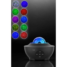 Yavuz Group Projektör Yıldız Gece Lambası Disko Topu Bluetooth Bağlantılı Taşınabilir Şarjlı