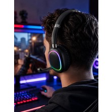 Yavuz Group Bluetooth 5.0 Kablosuz Kulak Üstü Kulaklık Mikrofonlu Rgb Aydınlatmalı