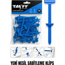 Tayff Professional Çok Amaçlı Cırt Klips, Oto Tampon Şase Klipsi, Ev Bahçe ve Elektrik Panosu Sabitleme Sihirli Klipsi | Mavi 12'li Paket