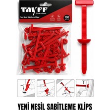 Tayff Professional Çok Amaçlı Cırt Klips, Oto Tampon Şase Klipsi, Ev Bahçe ve Elektrik Panosu Sabitleme Sihirli Klipsi | Kırmızı 12'li Paket
