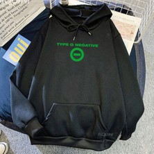 Tarzsokak Siyah Unisex Streetwear Hip Hop Zihinsel Bant Tipi O Negatif Grafik Hombre Deras Hombre Harajuku K