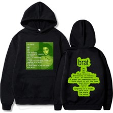 Tarzsokak Siyah Unisex Erkekgiyim Brat Pop Müzik Şarkıcı Charli Xcx Grafik Baskı ile Cep Raha