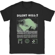 Tarzsokak Siyah Silent Hill T Yuvarlak Boyun Tee Yetişkin T-