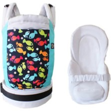 Babalinbaby Balıklar Ergonomik Kanguru Yenidoğan Set Siyah