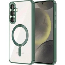 ALFA AKSESUAR 03 Newface Samsung Galaxy S25 Fe Kross Magneticsafe Kapak - Koyu Yeşil