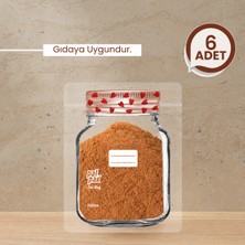 Mini Boy Kalp Desenli Metal Kapaklı Kavanoz Görünümlü Saklama Poşeti-6 ADET-200 ml 11X14CM