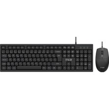 Ozka Concept IMK-376T Kablolu Türkçe Q Klavye Mouse Seti | 105 Tuş Ergonomik Tasarım USB 2.0 10 Milyon Tuş Ömrü