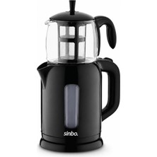 Sinbo Elektrikli Çay Makinesi 1.7 L 0.7 L Cam Demlik 1850-2200 W