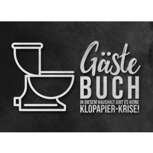 Ozka Concept Gästebuch In Diesem Haushalt Gibt Es Keine Klopapier-Krise!: Wc Klobuch Für Gäste Zum Eintragen I E