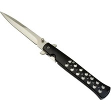 Get Store Wenom Çakı Metal Siyah 22,5 cm Yarı Otomatik , Kemerlikli