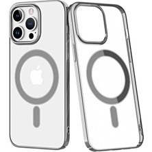 AKM Newface Apple iPhone 14 Pro Kılıf Element Magneticsafe Sert Kapak - Gümüş