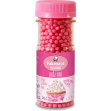 Pakmaya Pasta Süsü Pembe Boncuk Pirinç Patlağı 50 G (7'li Paket)