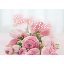 Ozka Concept Guest Book: Pink Bouquet On Elegant Cover For Wedding, Birthday, Engagement Party, Bridal Shower, A