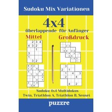 Ozka Concept Independently Published Sudoku Mix Variationen 4x4 Überlappende Für Anfänger Mittel Großdruck - Sud