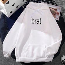 Tarzsokak Beyaz Unisex Albümü Brat Grafik Baskı Charderas Charli Xcx Şarkıcı Baskı Ropa Hombre Rahat Er