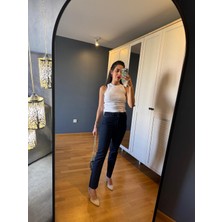 La Pluie Butik Lacivert Mom Premium Jean