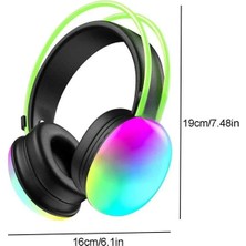 AKM Rgb Işıklı Yüksek Ses Kaliteli Kablosuz Kulak Üstü Bluetooth Kulaklık