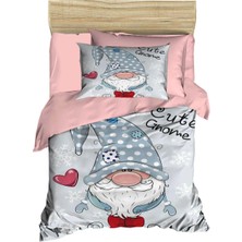 Universal Dijital Baskılı 3D Pamuklu Yenidoğan Bebek Nevresim Takımı Cute Gnome Pink