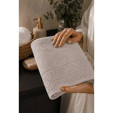 Universal El Yüz Havlusu 50X90 cm %100 Pamuk Kısmi Kadife  Quadro Taş