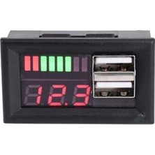Voltaj 12V Akü Kapasite Göstergesi - 5V 2A USB Çıkışlı