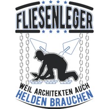 TeknoKapsül Fliesenleger Notizbuch: Fliesenleger Weil Architekten Auch Helden Brauchen / 6x9 Zoll / 120 Linierte Seiten (German Edition)