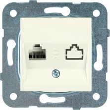 TeknoKapsül Viko Karre-Meridian Krem Tekli Data Cat6 Mekanizma