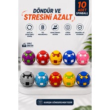 Hauswert 10 Adet Bas Döndür Stres Topu Stres Giderici Mekanizmalı Renkli Fidget Spinner Spinball Spin Ball Top Oyuncak