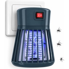 TeknoKapsül Coverzone Priz Tipi Elektrikli Sinek Öldürücü Lamba, 1W Güç, Ac 100-240V Giriş, 600-800V Çıkış Voltajı, Iç Mekan Kullanımı Için Elektrikli Böcek Kontrol Lambası | Ltx-01 (Haki Yeşil)